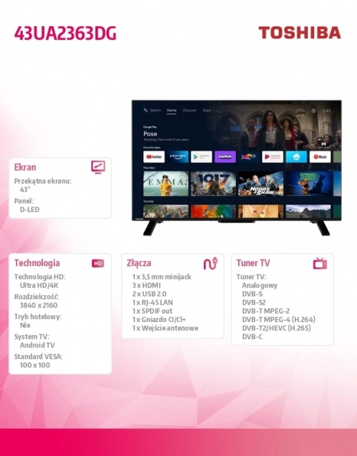 Televisor LED 43 inch model 43UA2363DG