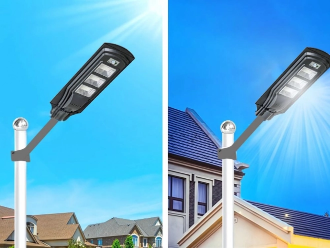 Lampa stradală solară LED cu telecomandă și senzori