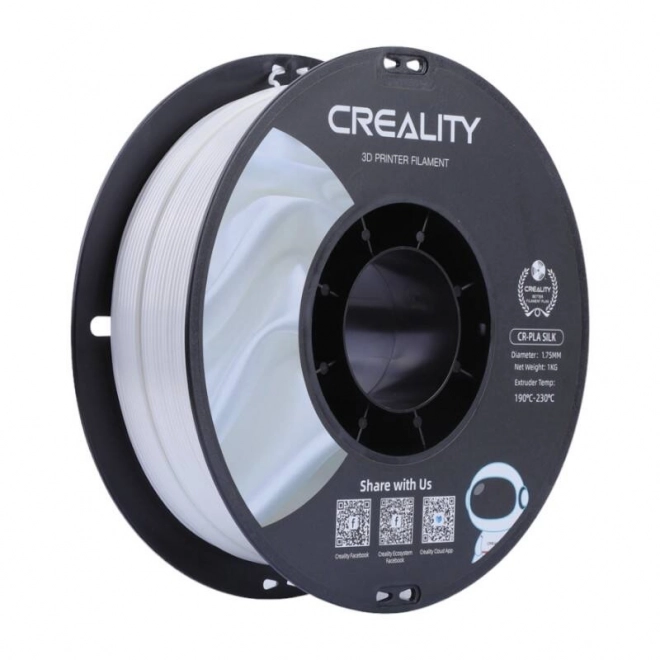 Filament PLA mătase alb Creality
