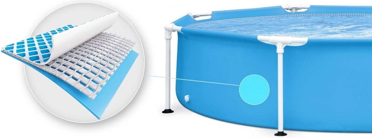 Material PVC în trei straturi cu armătură