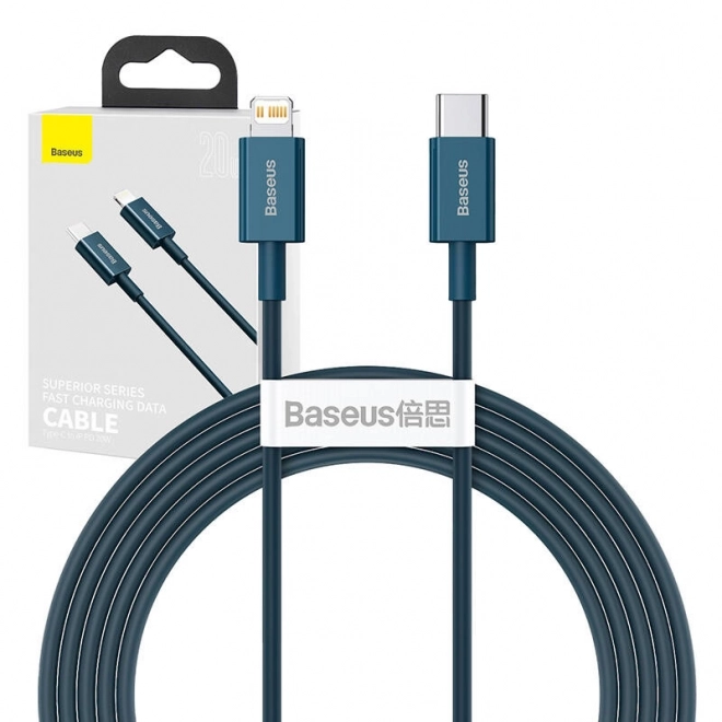 Cablare USB-C pentru iPhone 20W PD 2m albastru