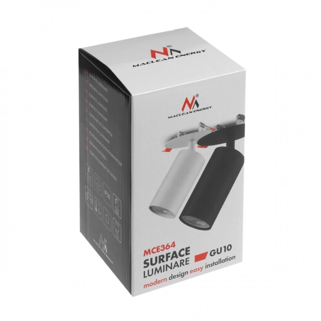 Spot aluminiu negru Maclean GU10