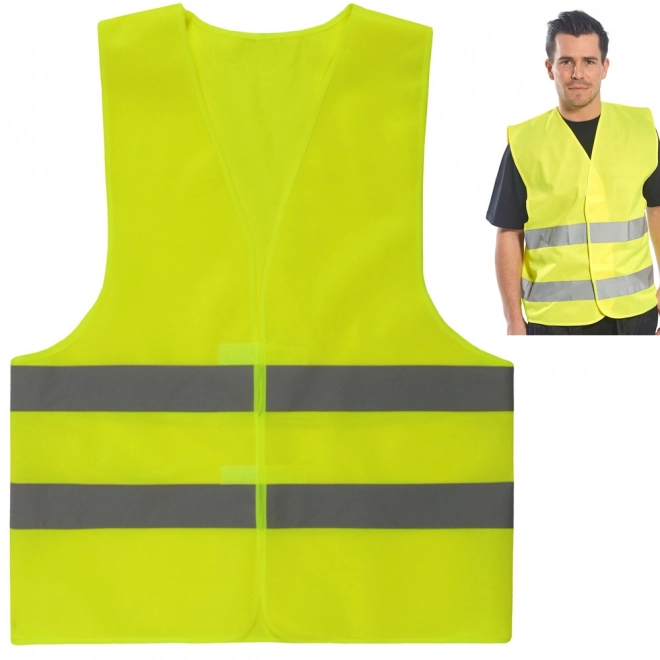 Vestă reflectorizantă galbenă cu scai XXL