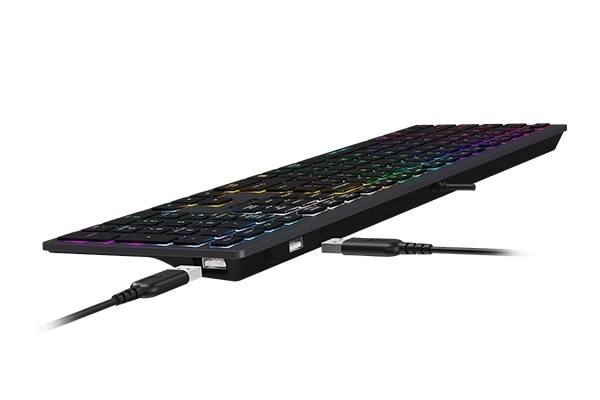 Tastatură cu iluminare neon