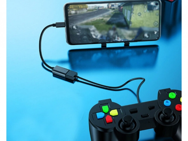 Adaptor USB-C la USB-A 3.0 OTG cu cablu împletit