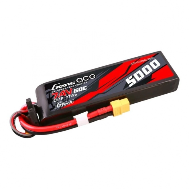Baterie lipo Gens Ace G-Tech 5000mAh 7,4V 60C cu carcasa din PC și conector XT60