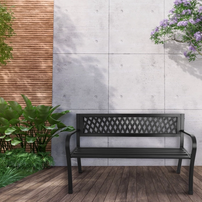 Bancă de grădină cu spătar pentru terasă și balcon