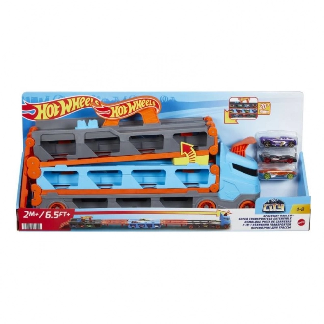 Hot Wheels transportor de curse 2 în 1