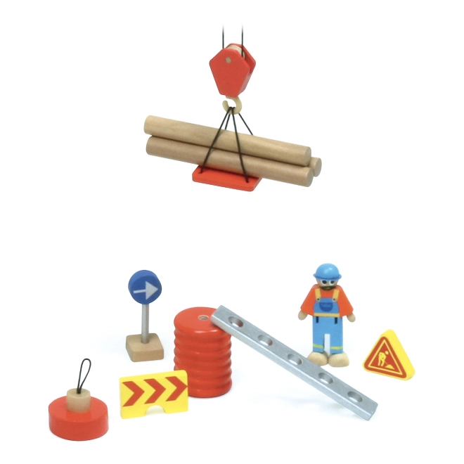 Accesorii bogate pentru jocul pe șantier