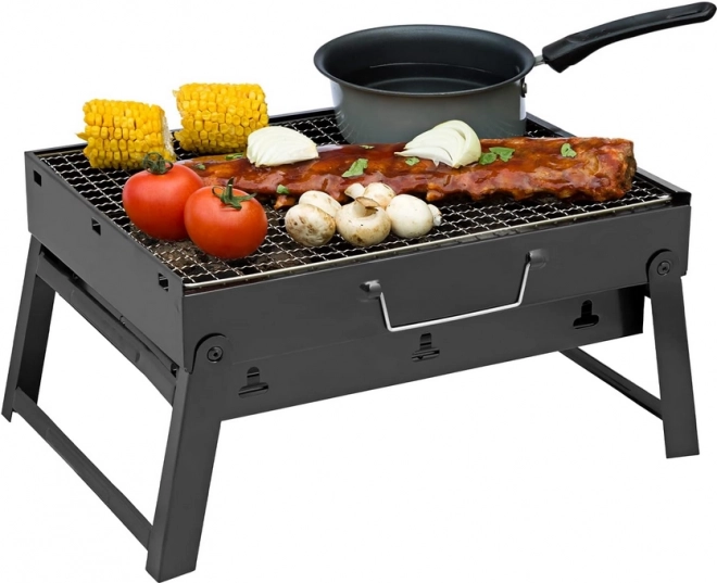 Grătar portabil pliabil pe cărbune pentru camping și BBQ