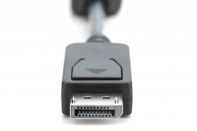 Cablu adaptor DisplayPort cu încuietoare 1080p 60Hz FHD tip DP/HDMI A M/F negru 0,15m