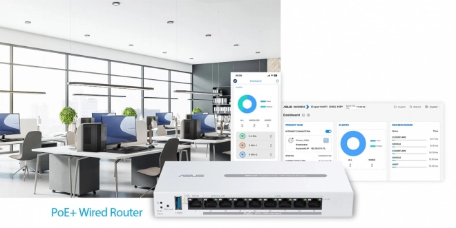 Router VPN cu 9 porturi ASUS ExpertWiFi