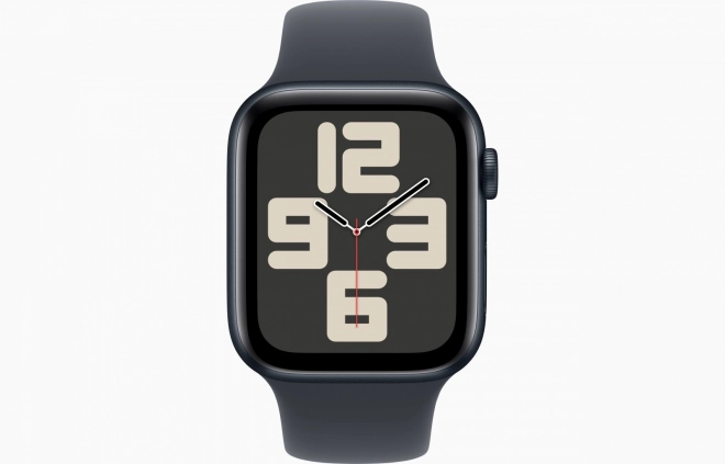 Ceas Apple Watch SE GPS + Cellular, aluminiu 44 mm, curea sport neagră M/L