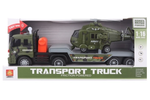 Camion militar cu elicopter pe baterie
