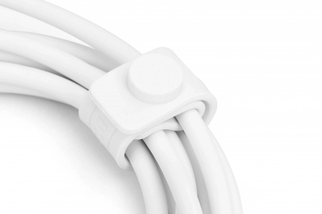 Cablu de alimentare USB-A la USB-C din silicon alb, 60W, 1m