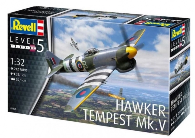 Model de avion Hawker Tempest Mk.V din plastic