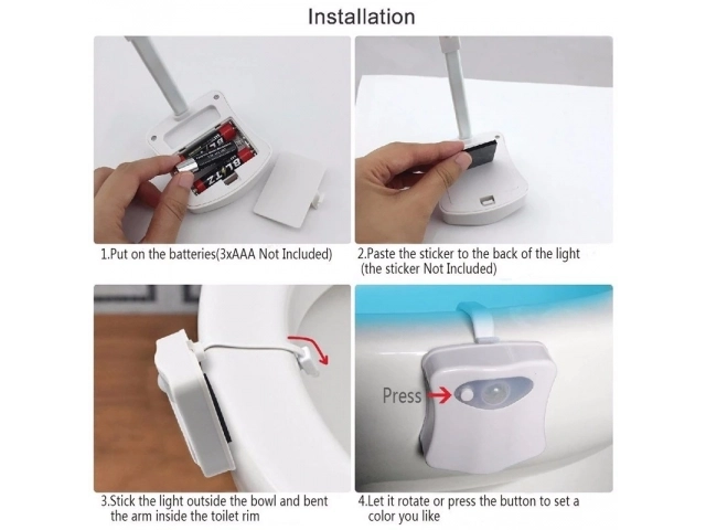 Lampă LED cu senzor de mișcare pentru toaletă