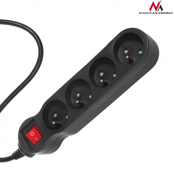 Listă prelungitoare Maclean Energy 4 prize 5m negru