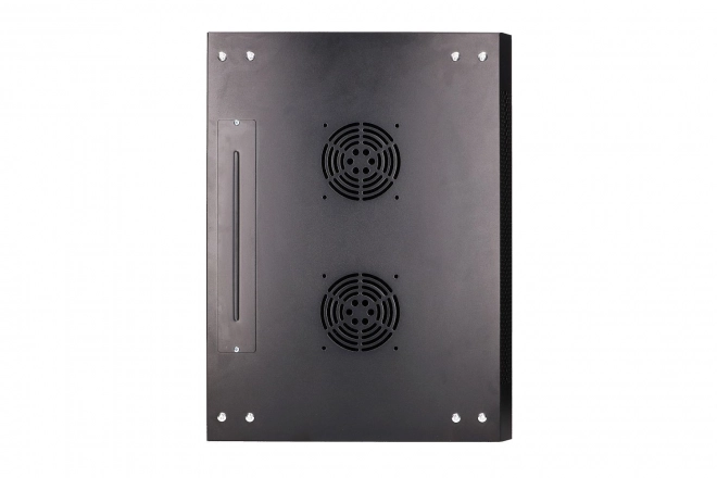 Dulap suspendat rack 4U 600x450 negru cu uși de sticlă