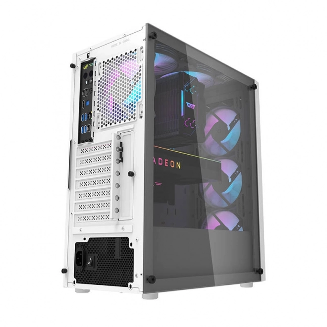 Carcasă computer Darkflash DK351 albă cu 4 ventilatoare