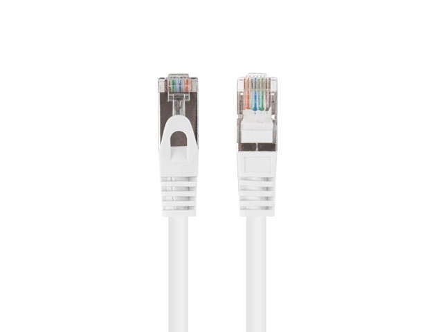Patchcord FTP categoria 6 0.5M pachet de 10 fluke trecut alb