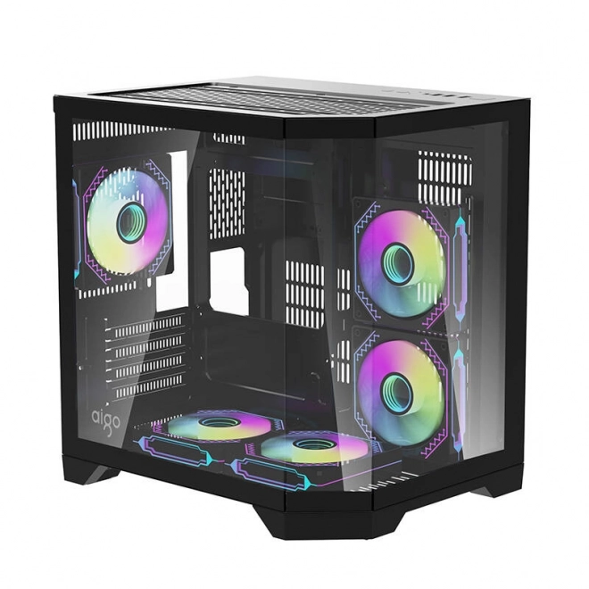 Carcasă PC cu 5 ventilatoare aRGB Darkflash FT350 (negru)