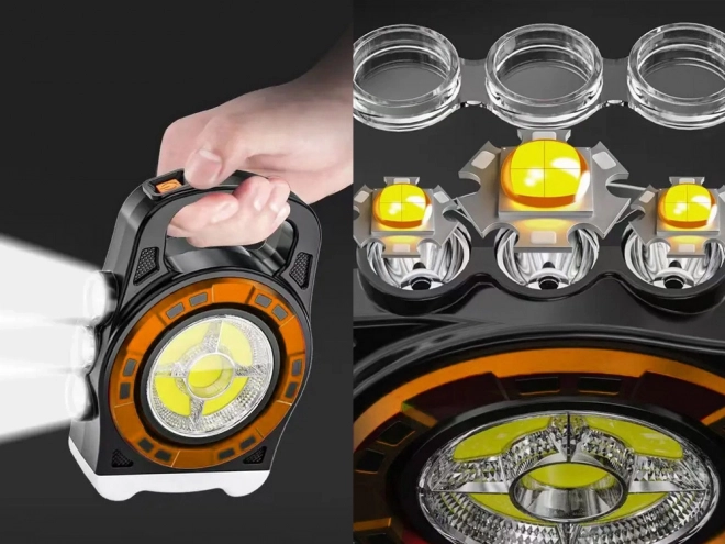 Lampa solară portabilă LED reîncărcabilă cu funcție de powerbank