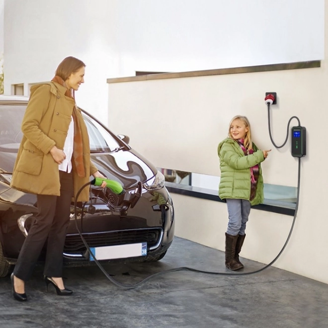 Încărcător portabil pentru mașini electrice EV cu reglare 2 în 1