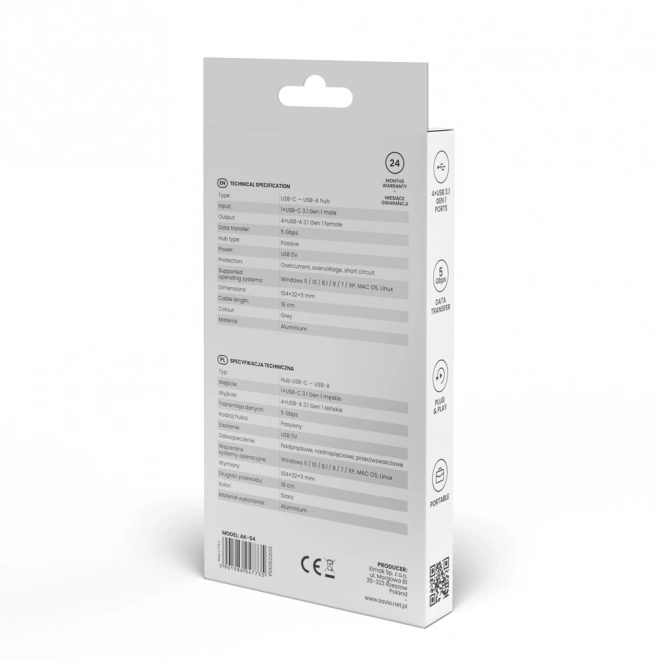Hub cu 4 porturi USB 3.1 Gen.1