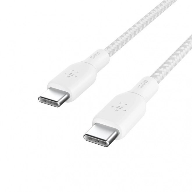 Cablu USB-C cu împletitură 100W 3m alb