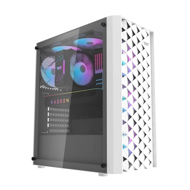 Carcasă computer Darkflash DK351 albă cu 4 ventilatoare