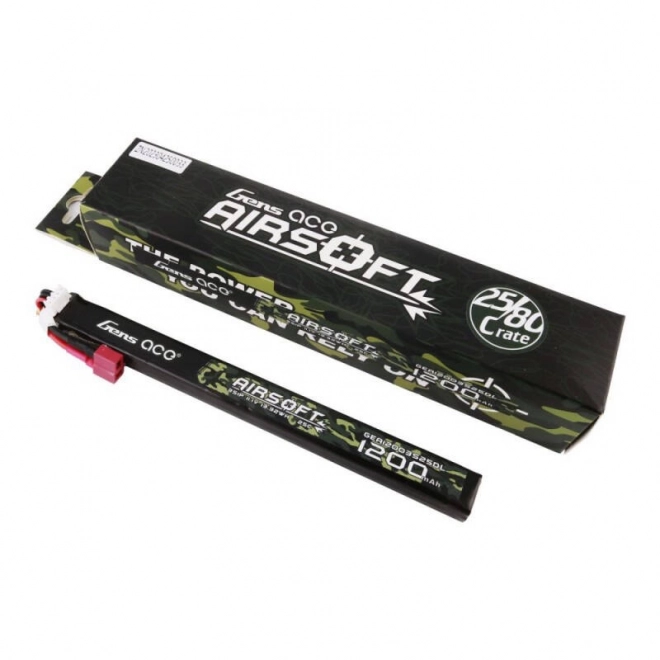 Baterie Lipo Gens Ace pentru Airsoft 11.1V 1200mAh cu conector T lung