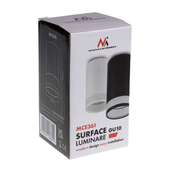 Spot negru din aluminiu GU10 Maclean
