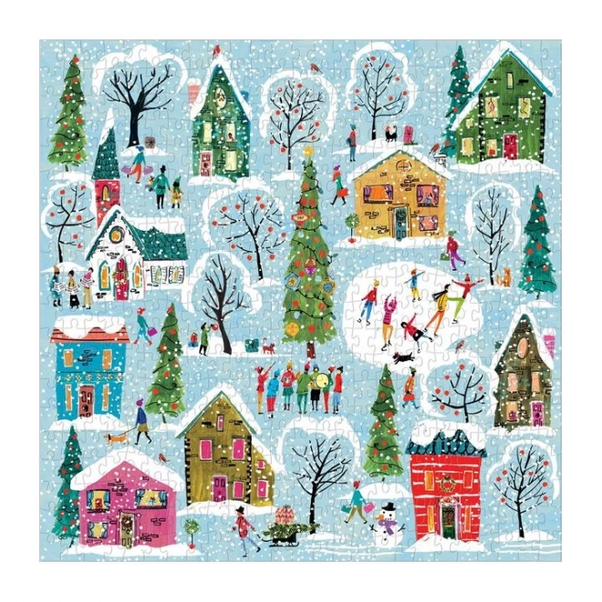 Puzzle Ilustrat Orașul Zăpezilor 500 de Piese