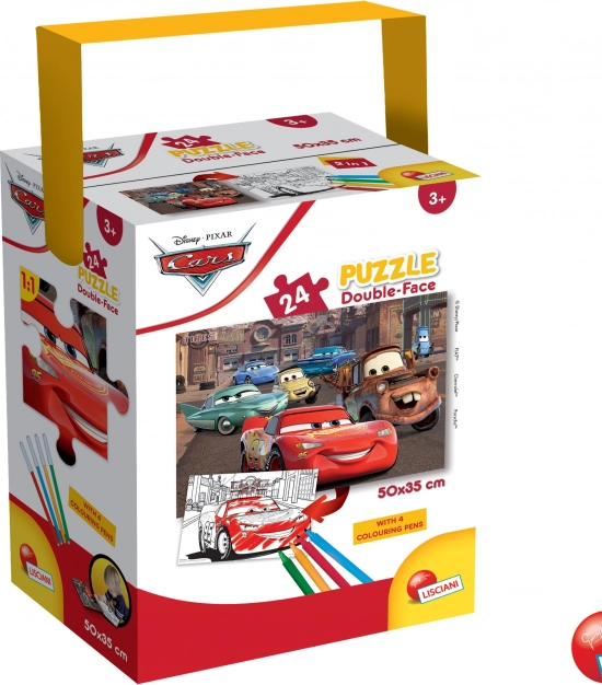 Puzzle pentru copii Cars: față dublă, 24 de piese