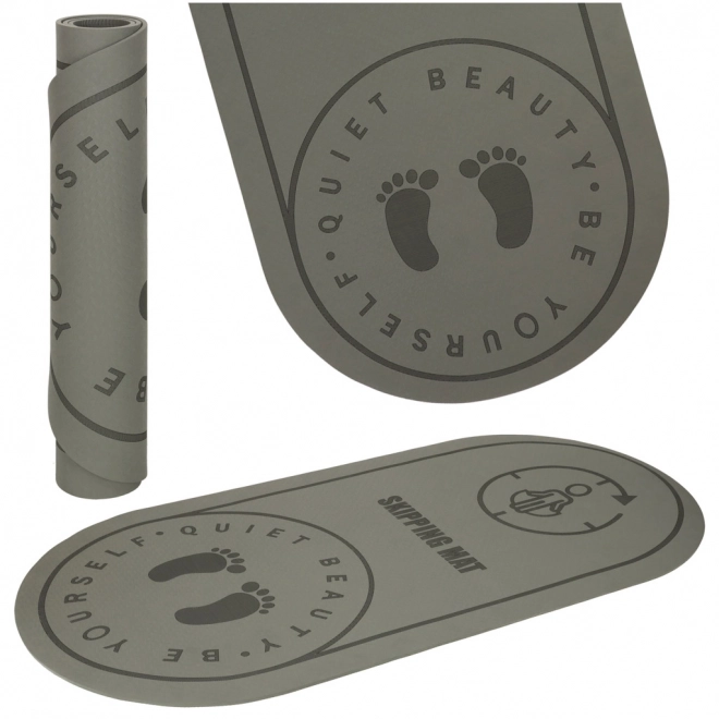 Saltea de fitness pentru exerciții de yoga și sărituri, gri, 125x61,5x0,6 cm