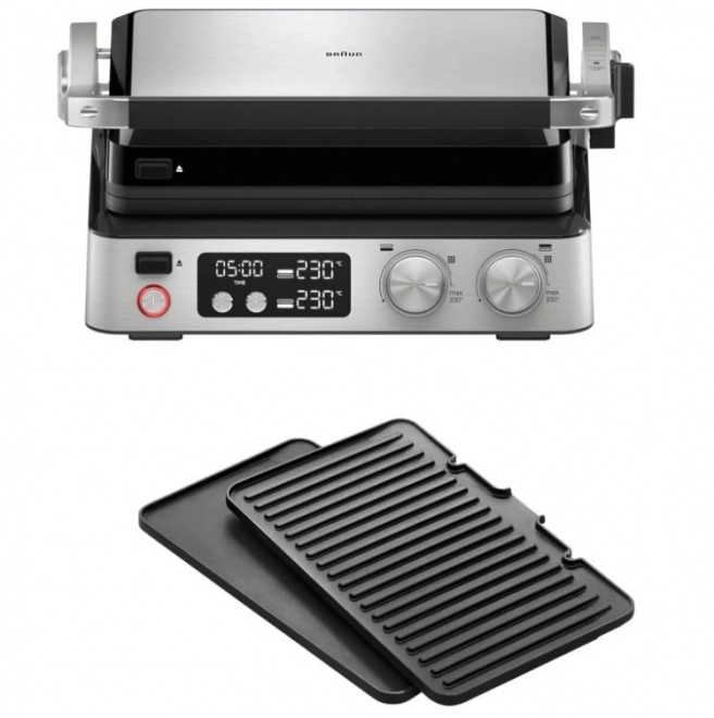 Grill electric multifunctional cu plăci independente