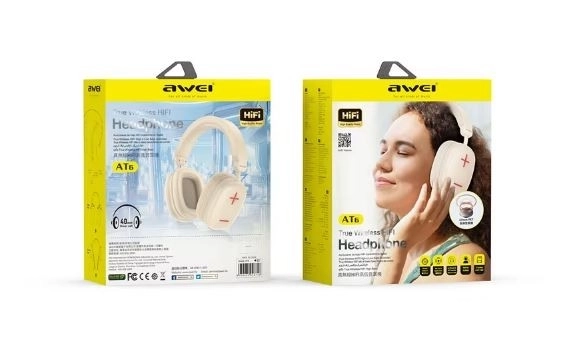 Căști Bluetooth Awei Over-ear Bej