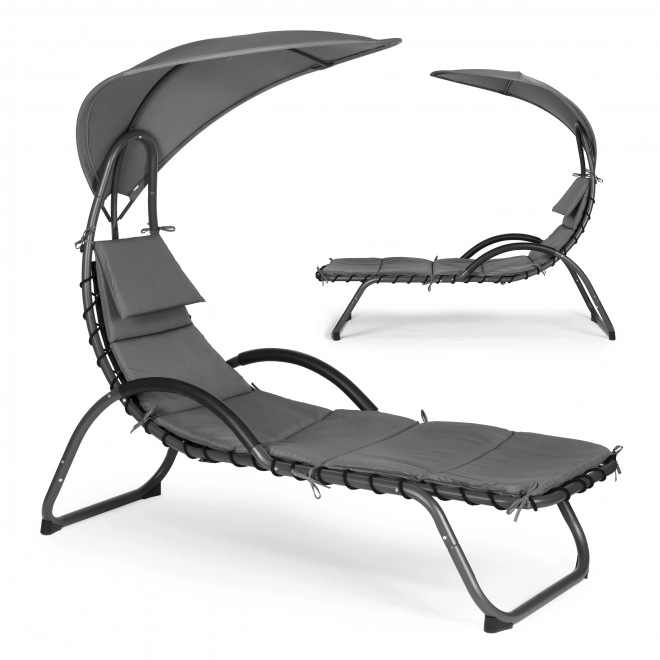 Şezlong de grădină cu cort mare oval ModernHome