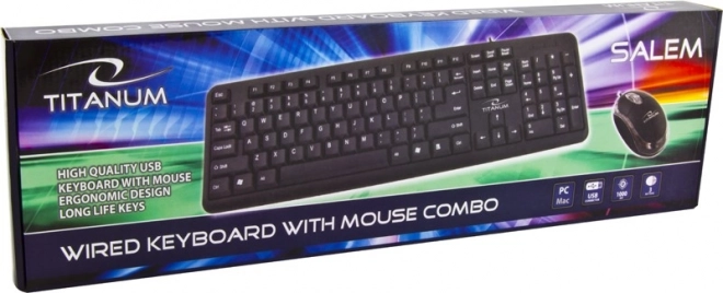 Set tastatură și mouse USB Titanum Salem