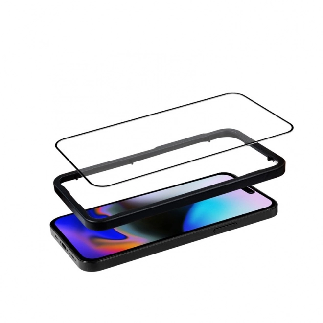 Sticlă blindată 3D antibacteriană - temperată 9H Full Glue pentru iPhone 16 + cadru de instalare – IPhone 16 Pro Max