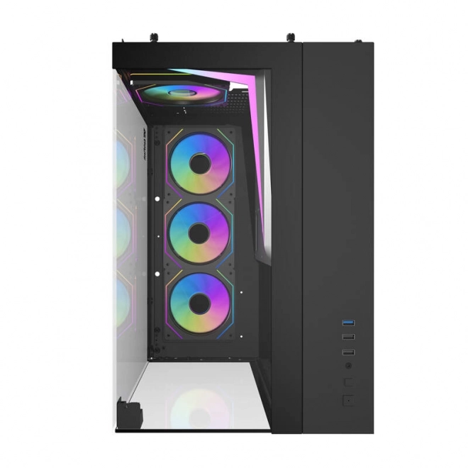 Carcasa PC Darkflash TH285 cu 4 ventilatoare neagră
