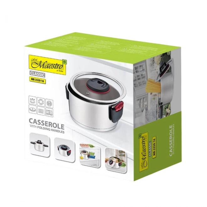 Garniță cu mânere pliabile Maestro 16 cm, 1.6 l