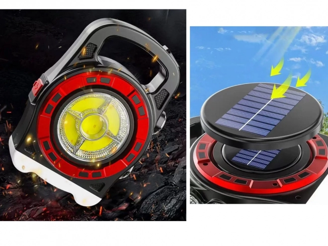 Lampa solară portabilă cu LED și powerbank
