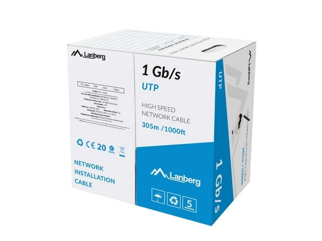 Cablu LAN UTP 1Gb/s 305m CCA negru