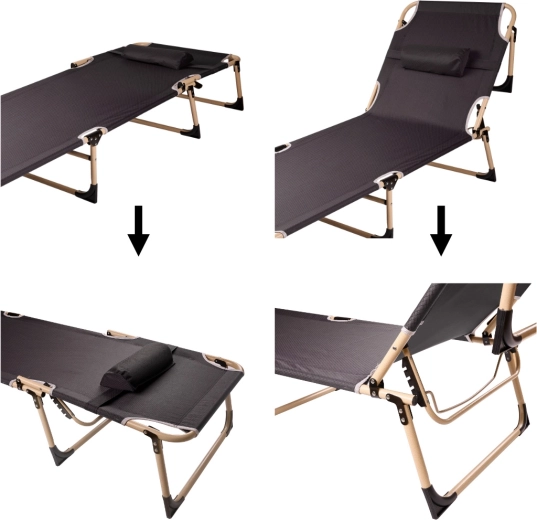 Spătar cu 4 poziții și pernă pentru confort maxim