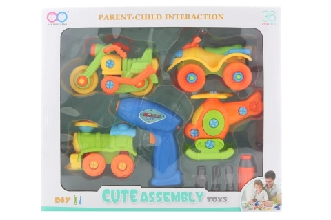 Set de asamblare vehicule pentru copii