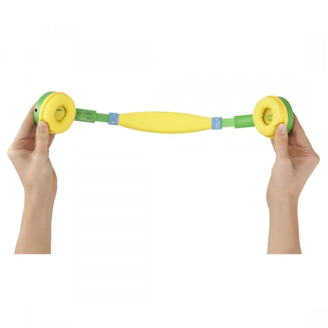 Căști pentru copii Kids Guard cu limitare de volum verde