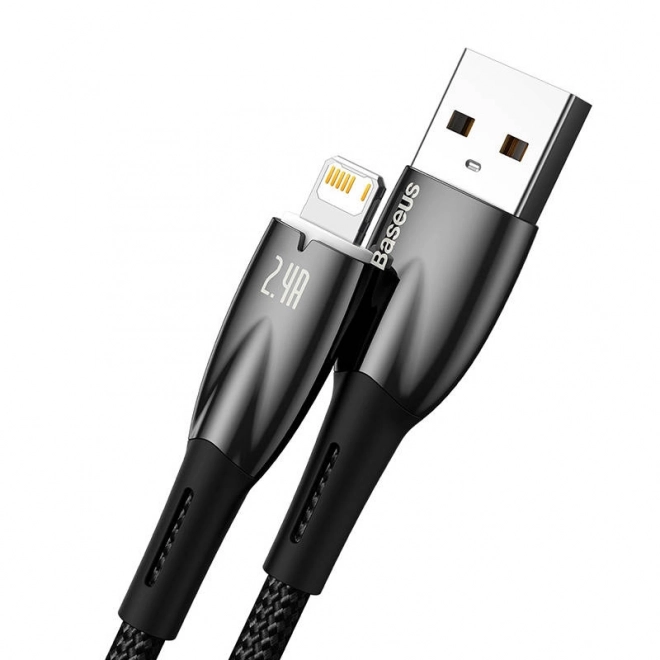 Cablu USB la Lightning Baseus Glimmer 2,4 A 2m negru