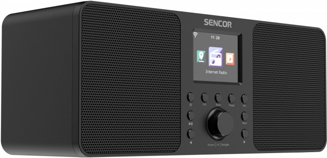 Radio de internet Sencor cu 2x10W putere, WiFi, FM, DAB+, USB și afișaj LCD